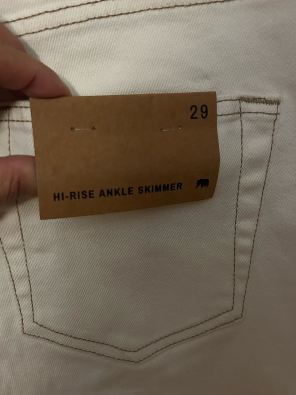 NWT The Normal Brand High-Rise Ankle Crop Women’s Jeans - White size 29 - Picture 8 of 13
